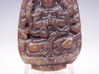 Old Nephrite Jade Stone Carved Pendant 6 Arms Kwan-Yin Buddha #10312501 — photo 3