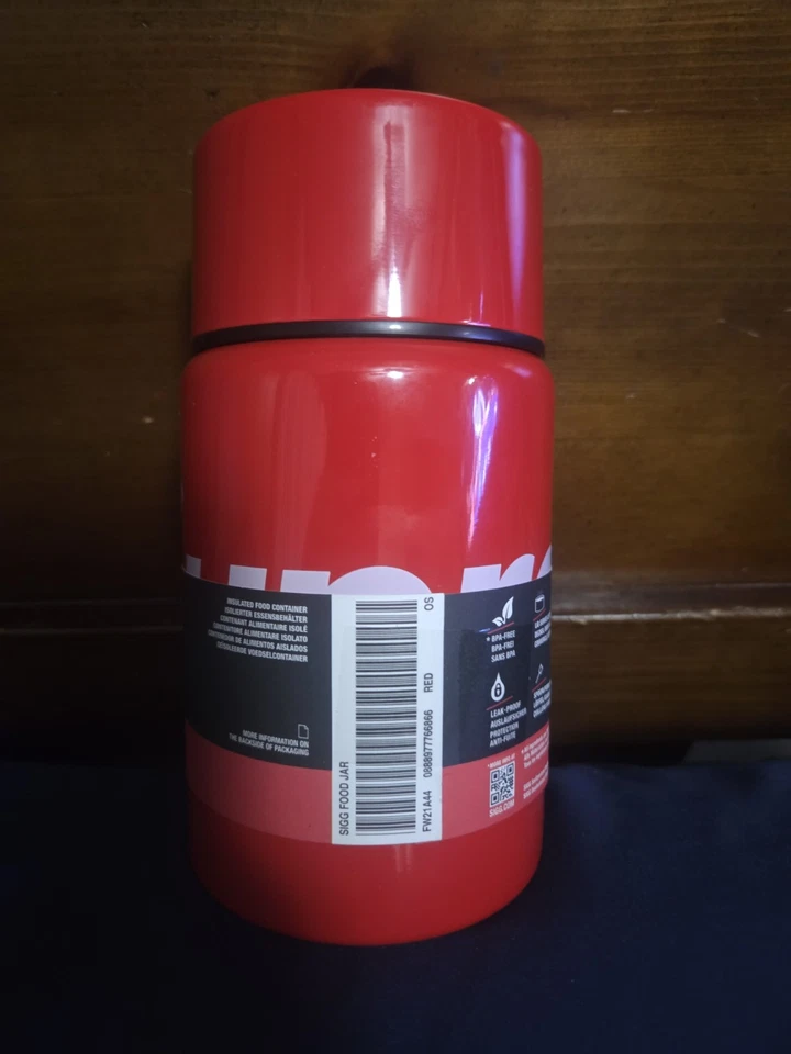 Jarro de comida Supreme FW21 SIGG pedra preciosa vermelho 0,75L aço inoxidável NOVO - Imagem 2 de 2