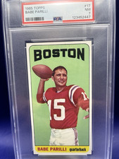 1965 Topps Football Babe Parilli SP #17 PSA 7 Boston Patriots  freshly graded