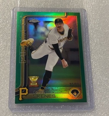 2025 Topps Chrome Rookie Cup Pirates Hot SP Paul Skenes #300 Green Refractor /99