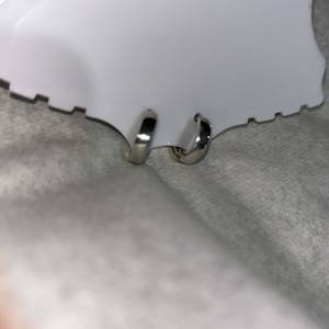 solid Sterling Silver Hoops, They Are Approximately A Half An Inch In Diameter