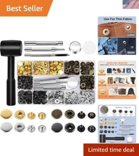 Leather Snap Button Kit - 15mm - Multi Color - Durable