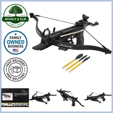 Self-Cocking Pistol Crossbow 80 lbs 225 FPS Hunting Tactical with Arrows
