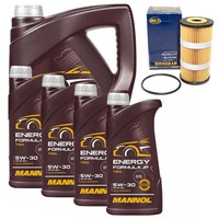 MotoröL Set Mannol 5W30 Energy Formula JP 9 Liter + ÖLfilter FüR Opel Movano B