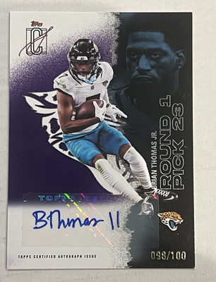 Topps 2025 Signature Class Brian Thomas Jr. Jaguars #79 Rookie Auto /100