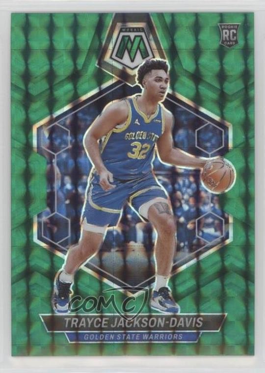 2023 Panini Mosaic Rookies Green Prizm Trayce Jackson-Davis #205 Rookie RC 4s3