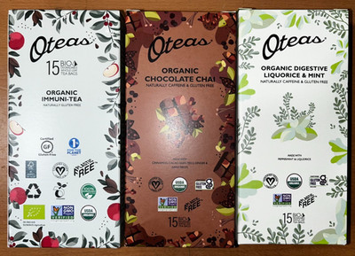 Oteas Organic Tea Bags 15 CT Choose Your Flavor !!!