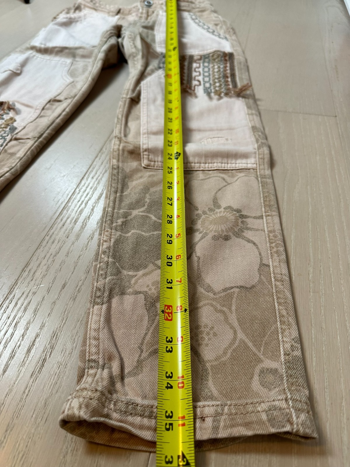 Pilcro Distressed Jeans Boho Patchwork Embroidery… - image 3