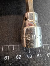 Armstrong 11-713 1/4 in Hex Bit 3/8 Drive 2 in Chrome Socket USA Used