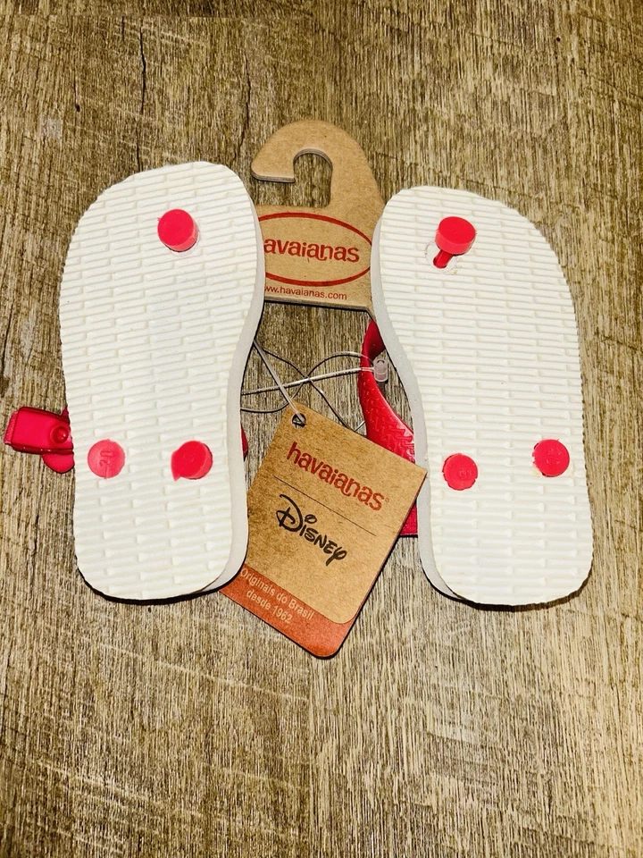 Havaianas Flip Flops Disney Minnie Mouse (White/Rose) Kids Size USA 6C **NWT** - Image 4 of 4