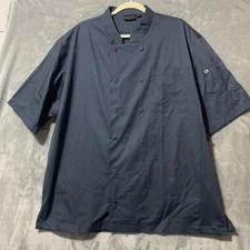 Chef Works Chef Coat Mens 2XL Short Sleeve Double Breasted Kitchen Uniform Shirt