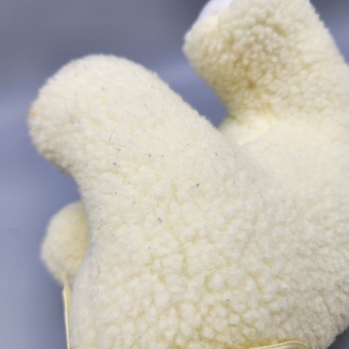 Vintage Hugfun Sheep Lamb Plush Sherpa Yellow Bow 9" Stuffed Animal Toy Spring - Picture 13 of 17