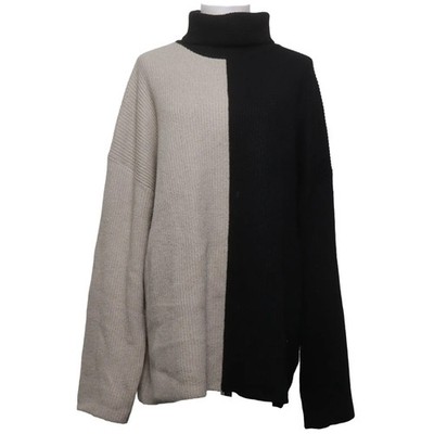 Ellos, Rollkragenpullover, Größe: 48/50, Schwarz/Beige, Baumwolle/Polyester #gfF