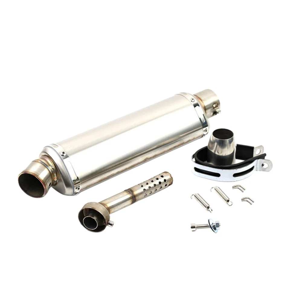 440mm Universal Motorcycle Muffler Exhaust Pipe For BMW Yamaha Kawasa - Image 2 of 4