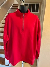 NWOT Brooks Brothers Red 1/4 Zip Sweatshirt Pullover Cotton Blend 2XL