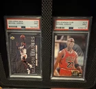 Upper Deck NBA Michael Jordan PSA 9 Graded 2 Card Lot 1992 SC #210 1993 UD #166