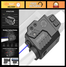 800 Lumens Adjustable Pistol Light Laser Combo  Blue  White LED with Strobe Fu