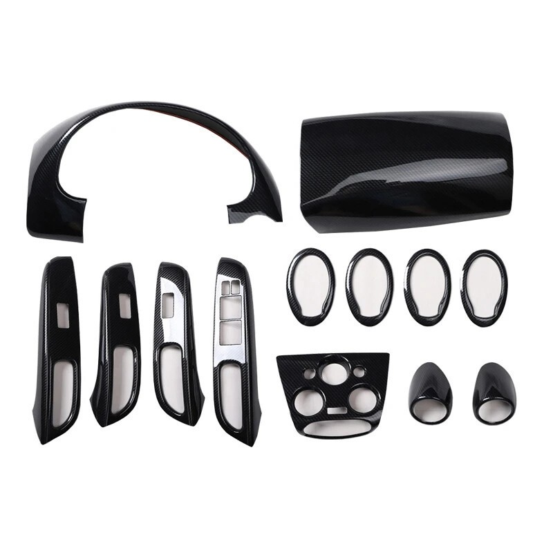 For Nissan Sunny 2011-2016 ABS Carbon Fiber Interior Cover Trims Stickers