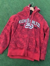 Ecko Unltd Hoodie Mens Medium Red Full Zip Fleece Sweatshirt Rhino Graphic Y2K
