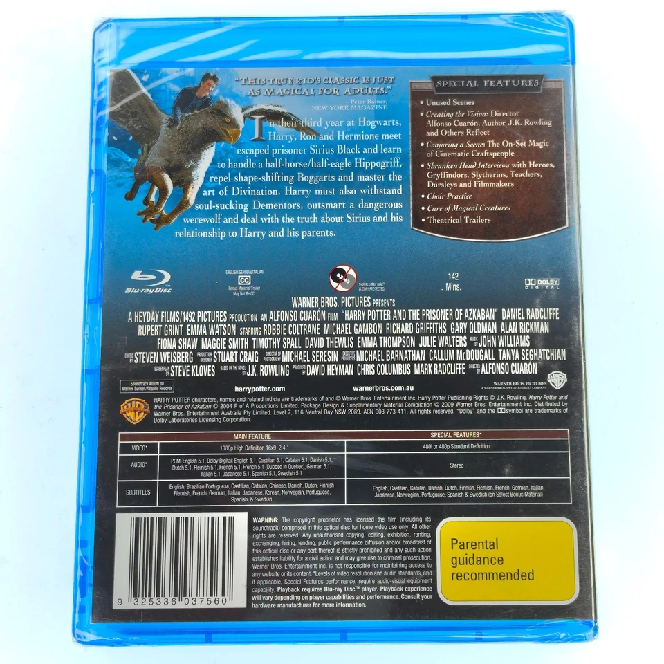 Harry Potter and the Prisoner of Azkaban - Blu Ray - New Sealed - Reg B - Image 2 of 2