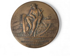 Ohio Farmers Insurance Company Bronze Plaque Centennial 1848–1948 Farmer 5"
