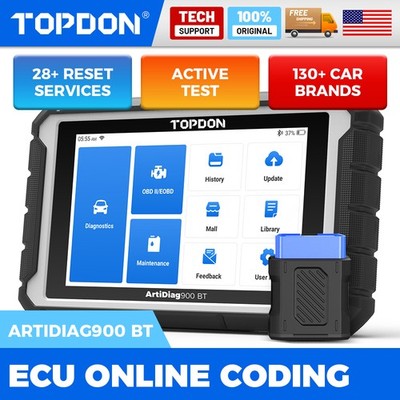 TOPDON AD900BT OBD2 All System Diagnostic Scanner ECU Online Coding EPB SAS BMS