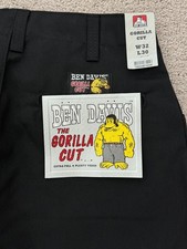NEW BEN DAVIS MEN'S GORILLA CUT BLACK PANTS DENIM JEANS 32X30