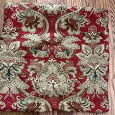 Ralph Lauren Jardiniere Accent Pillow Cover 100 Cotton 17x17 Red Paisley