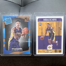 Panini NBA Donruss Rated Rookie NBA Hoops Kyle Kuzma 2 Cards Lakers