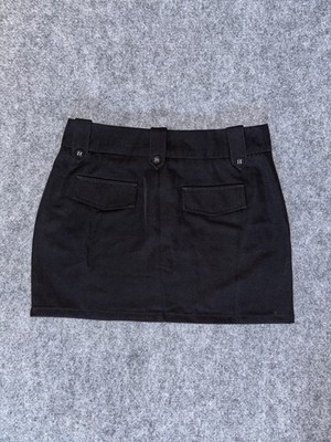 Princess Polly Women's Black Mini Skirt USA Size 4 Fitted Bodycon Button Accents