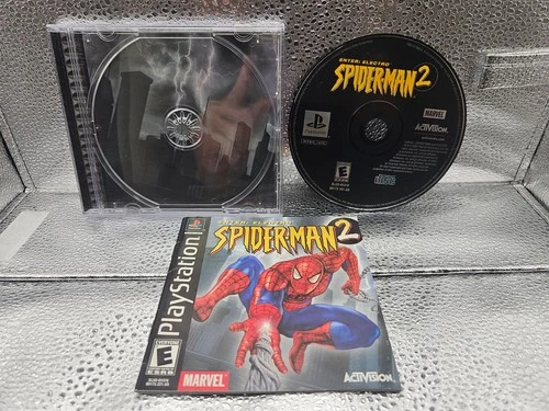 Spider Man 2 Enter Electro PS1 PlayStation 1 Complete CIB - Tested