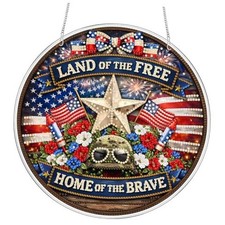Patriotic Hanging Diamond Art Kits for Adults, DIY USA Home of the Brave
