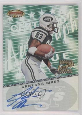 2001 Bowman's Best Certified Issue Santana Moss #BB-SM Rookie Auto RC 7eo