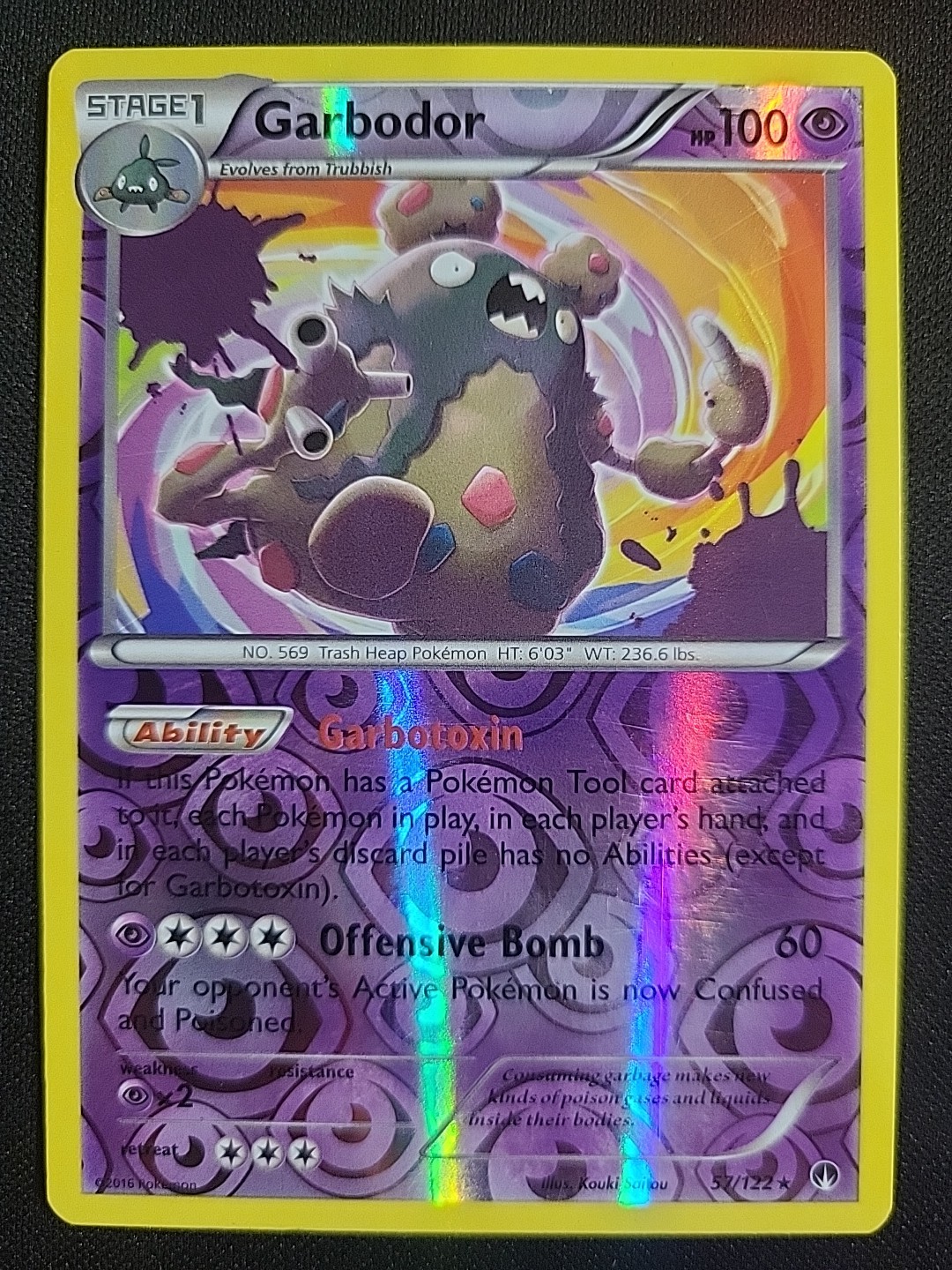 Garbodor 57/122 Pokémon Breakpoint Reverse Holo Rare (Lp)
