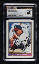 CGC x JSA 1991 Bowman Javy Lopez #587 CGC x JSA Authentic Auto 1l2