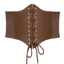 Wide Elastic Corset for Women, Vintage, with Laces, Waspie Style...