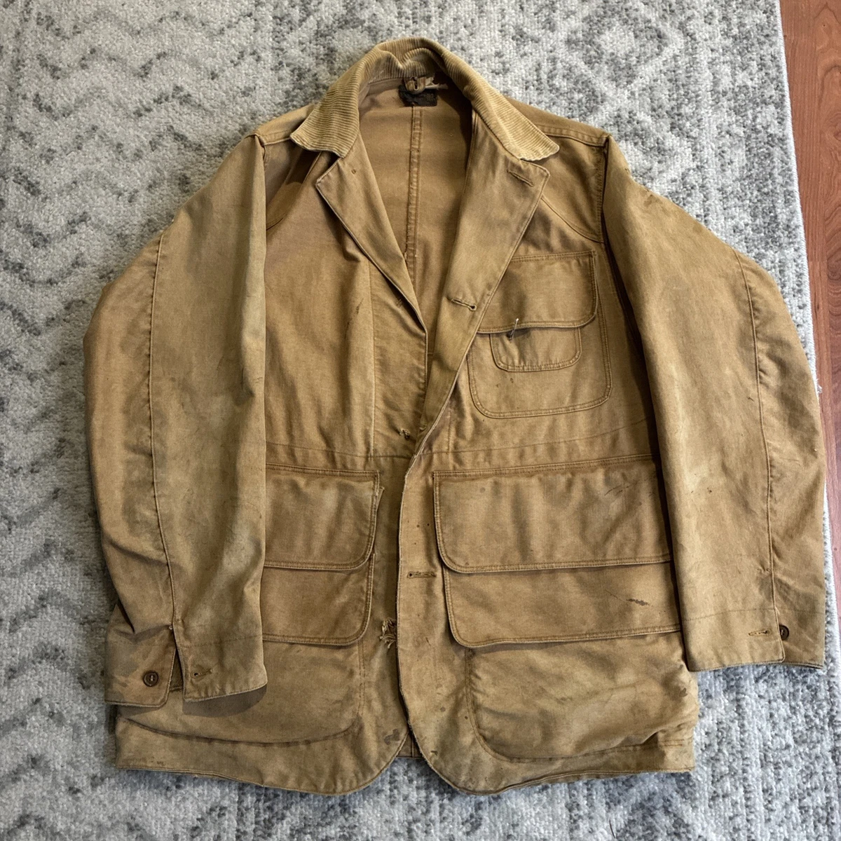 Canvas 1930s Decade Vintage Outerwear Coats & Jackets for Men for