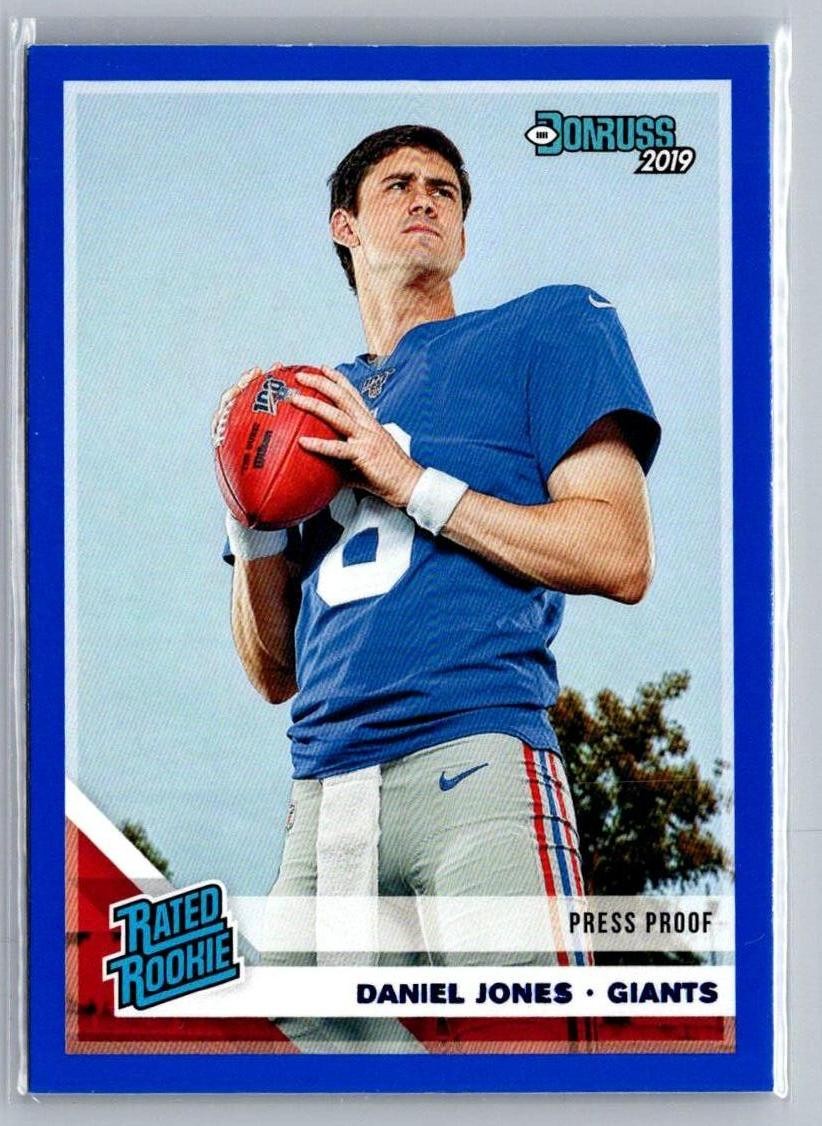 2019 Donruss #304 Daniel Jones Press Proof Blue