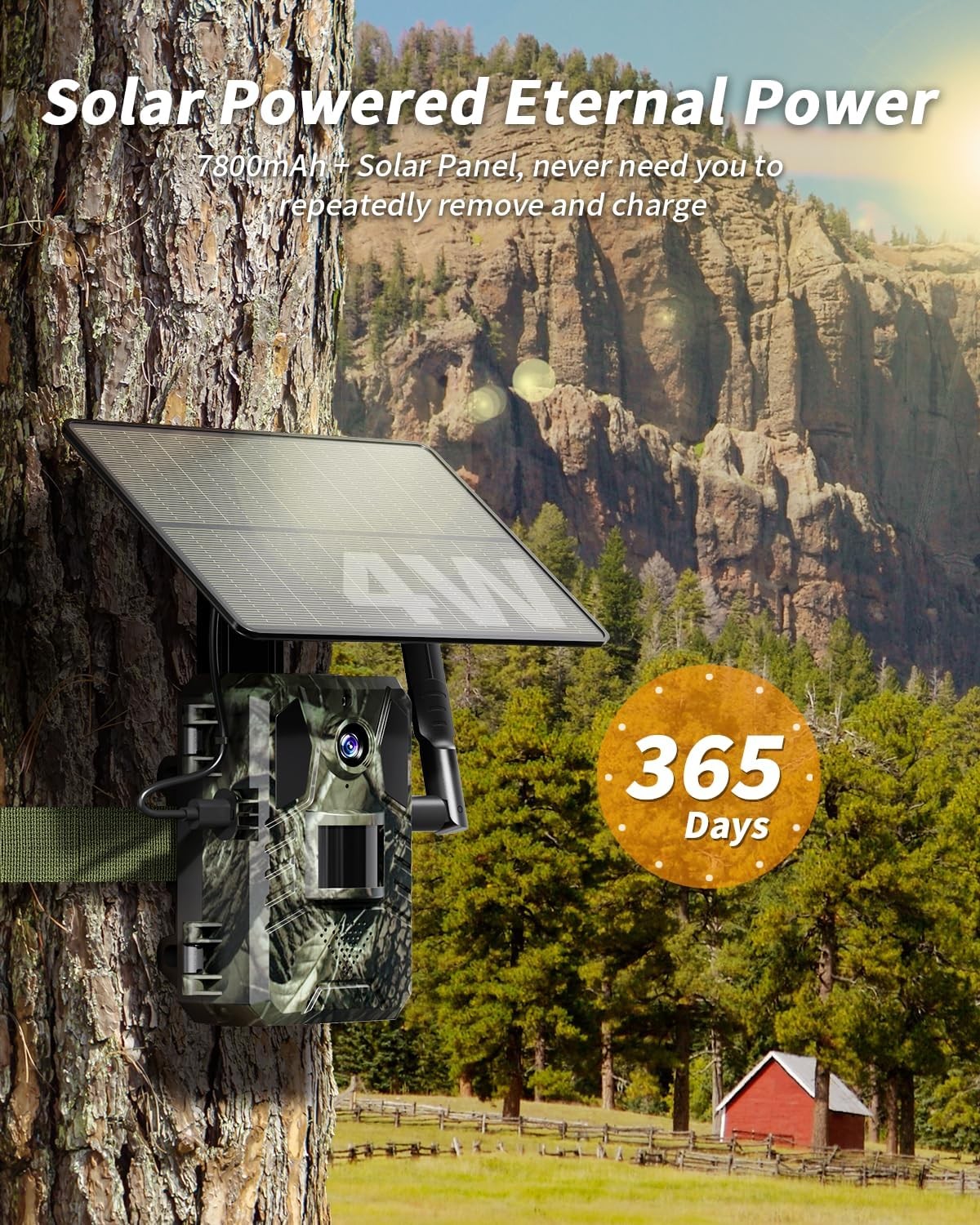 Trail Camera, Cellular Trail Camera with Built-in SIM Card 4G Unlimited Data Pla