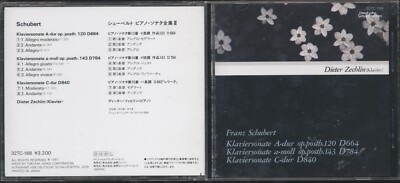 CD Franz Schubert - Klaviersonaten D664, D784 - Dieter Zechlin - Japan-Pressung