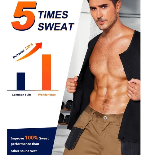 Herren Body Shaper Taillentrainer Sauna Schweiß Tank Bauch Fettverbrennung Shapewear - Bild 8 von 23