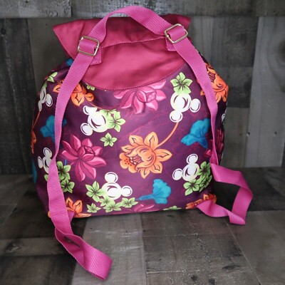 Authentic Disney Parks Floral Hidden Mickey Mouse Drawstring Backpack Lined Loungefly Disney Mickey Mouse Classic All-Over Print Mini  main image 4