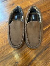 Dockers Slippers Men's Medium 7-8 Memory Foam Indoor/Outdoor Brown with Flannel