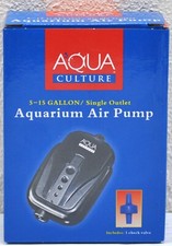 AQUA CULTURE  5 - 15 Gallon Aquarium Air Pump   NEW IN BOX