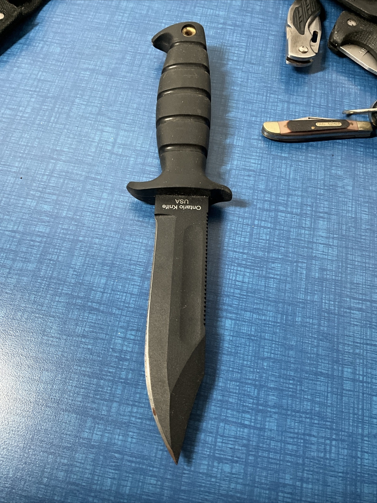 10 Knife Lot Pocket Folding Fixed Blade Ontario Knife Old Timer Gerber