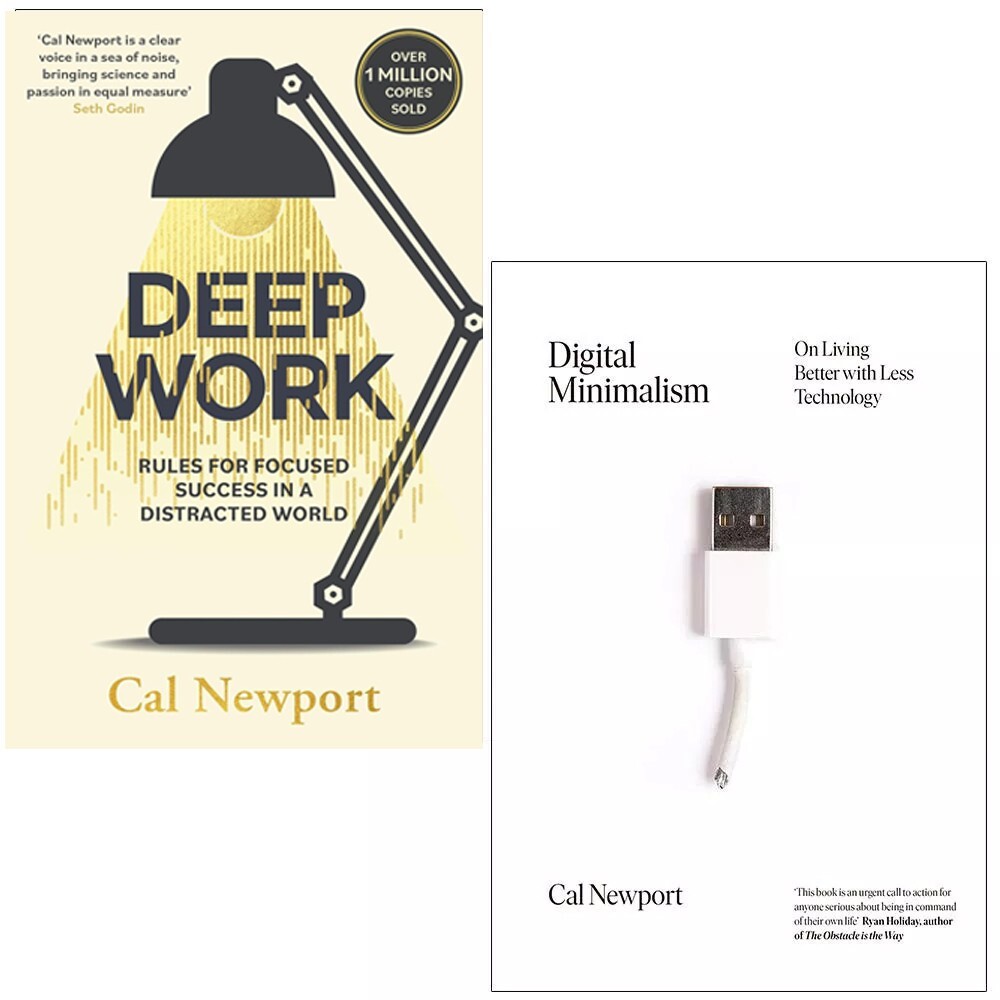 Cal Newport Collection 2 Books Set Deep Work, Digital Minimalism Paperback
