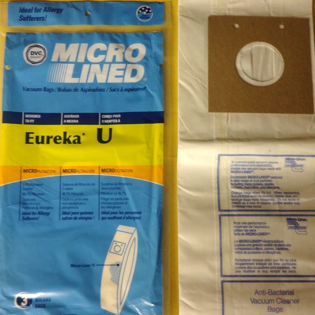 9 Eureka Bravo Style U Vacuum Cleaner Bags For 9000 Series DVC Brand