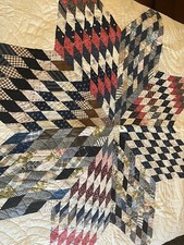 Vintage Quilt Handmade Patchwork Lonestar Calico Americana
