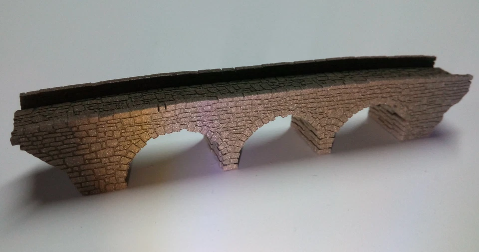 STONE BRIDGE Z GAUGE Z SCALE 1:220 MODEL TRIPLE ARCH LASER ENGRAVED - Image 3 of 4