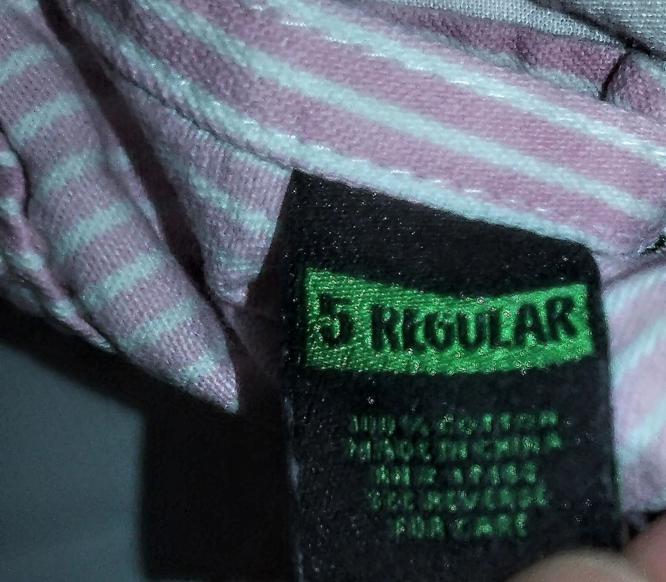 Mono con tirantes John Deere para niñas rosa a rayas de nogal talla 5 regular Foto 3 de 3